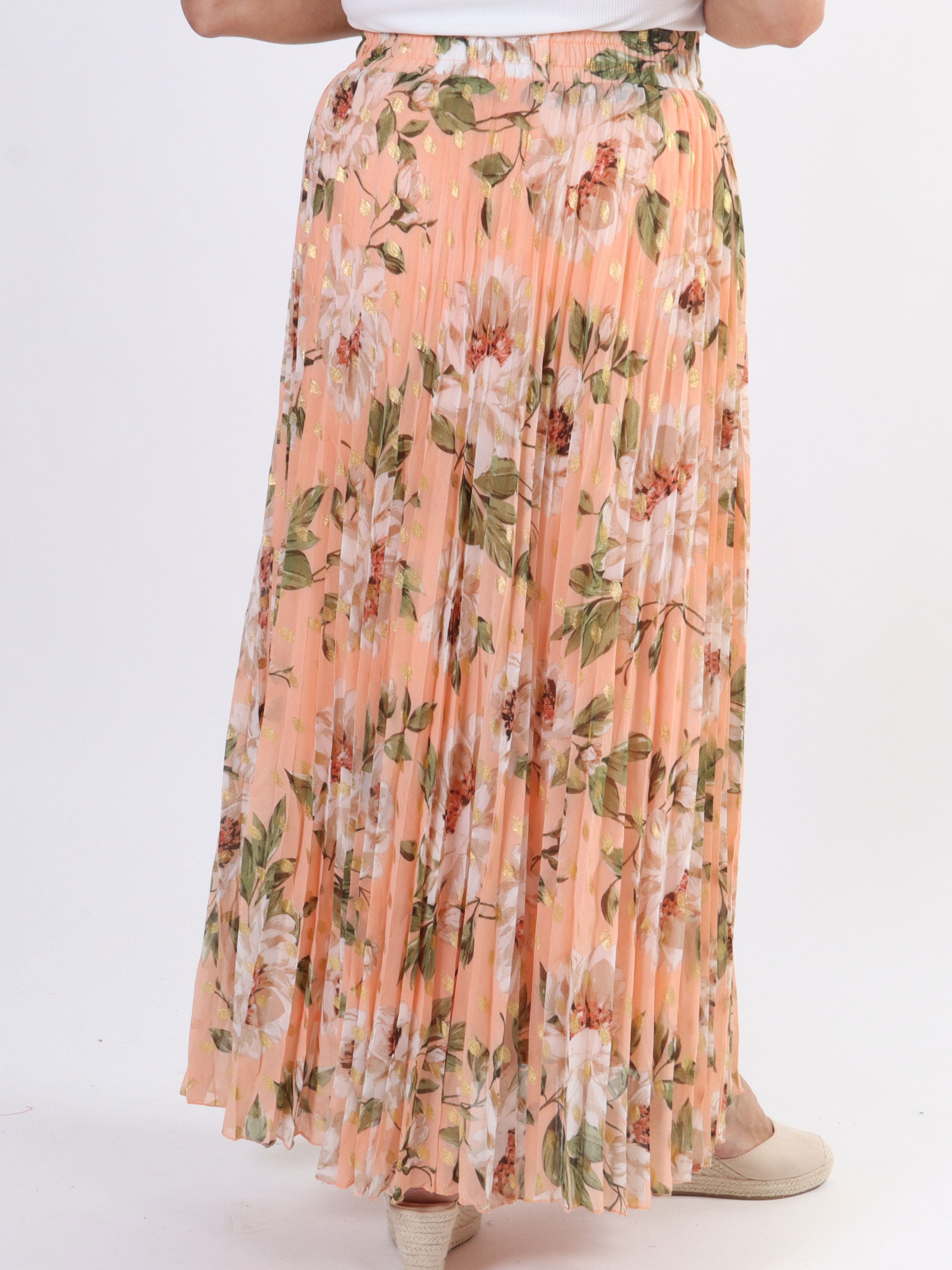 Josefine - Söt plisserad kjol med blommigt mönster